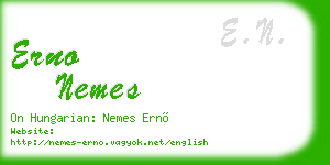 erno nemes business card